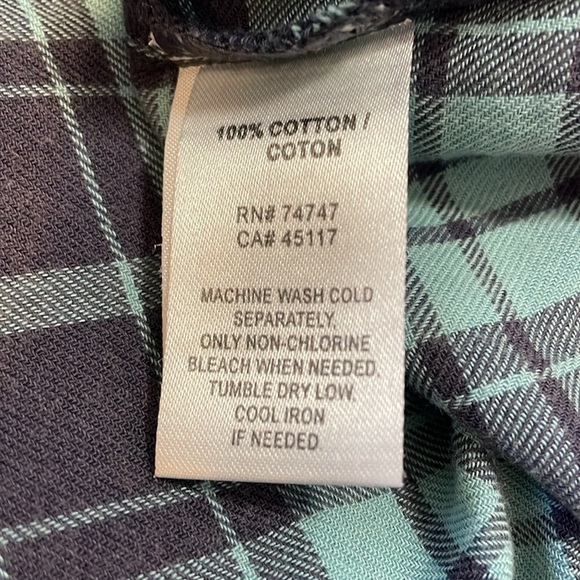 Natural Reflections Women’s Size XXL Blue Plaid Button Up Long Sleeve Shirt - Picture 7 of 8